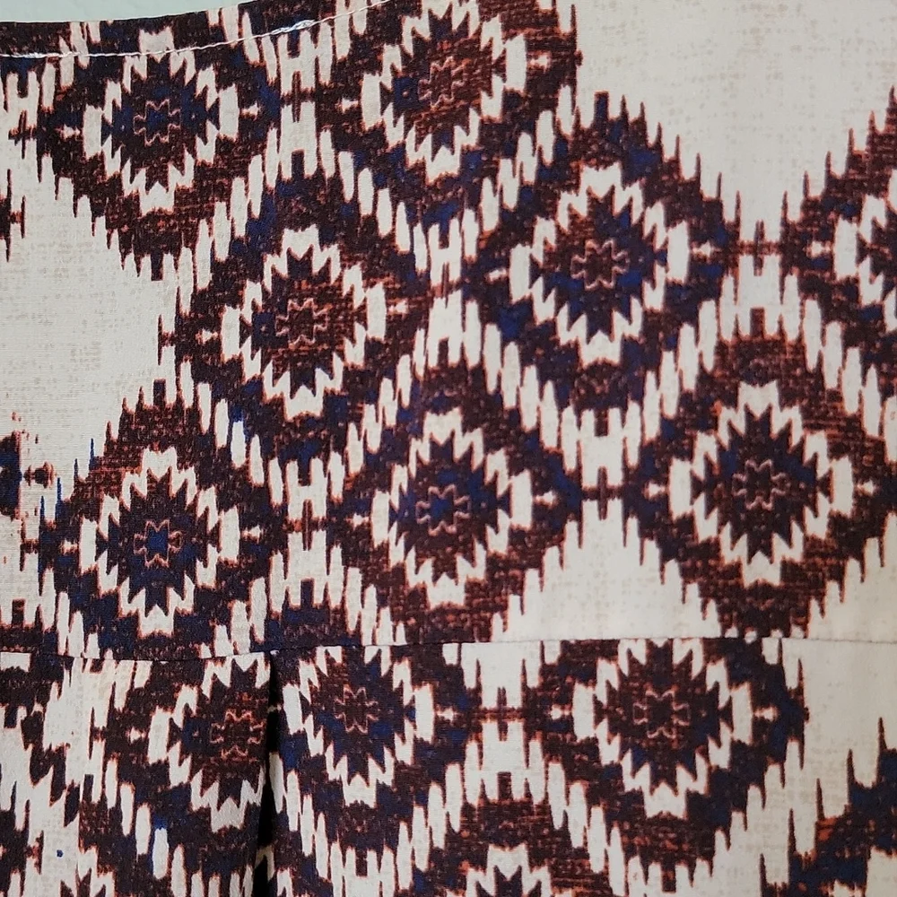 Forever 21 3X Southwest Neutral Earthy Brown Boho Sleeveless Blouse